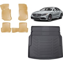 Team Car Mercedes Cls 2018 Model 3D Bagaj Havuzu+3d Araca Özel Bej Havuzlu Paspas Takımı