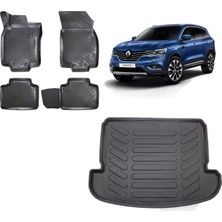 Team Car Renault Koleos 2022 Model 3D Bagaj Havuzu+3d Havuzlu Araca Özel Paspas Takımı