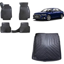 Team Car Audi A6 C8 2020 Model 3D Bagaj Havuzu+3d Havuzlu Araca Özel Paspas Takımı