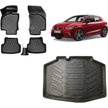 Team Car Seat Ibiza 2019 Model Hatchback 3D Bagaj Havuzu+3d Havuzlu Araca Özel Paspas Takımı