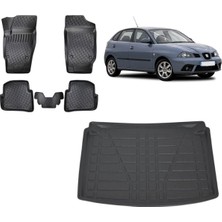 Team Car Seat Ibiza Hb 2003 Model 3D Bagaj Havuzu+3d Havuzlu Araca Özel Paspas Takımı