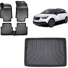 Team Car Opel Crossland 2020 Model Üst Kademe 3D Bagaj Havuzu+3d Havuzlu Araca Özel Paspas Takımı