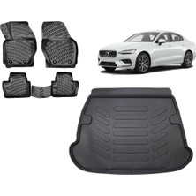 Team Car Volvo S60 2016 Model 3D Bagaj Havuzu+3d Havuzlu Araca Özel Paspas Takımı