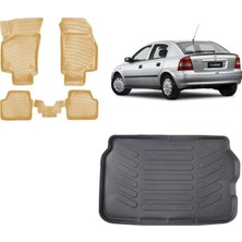Team Car Opel Astra G Hb 1999 Model 3D Bagaj Havuzu+3d Araca Özel Bej Havuzlu Paspas Takımı