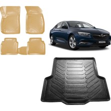 Team Car Opel Insignia Sedan 2017 Model 3D Bagaj Havuzu+3d Araca Özel Bej Havuzlu Paspas Takımı