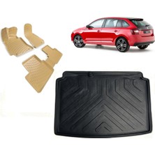 Team Car Skoda Rapıd Hatchback 2015 Model 3D Bagaj Havuzu+3d Araca Özel Bej Havuzlu Paspas Takımı