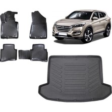 Team Car Hyundai Tucson 2020 Model 3D Bagaj Havuzu+3d Havuzlu Araca Özel Paspas Takımı