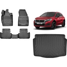 Team Car Ds 4 2023 Model 3D Bagaj Havuzu+3d Havuzlu Araca Özel Paspas Takımı