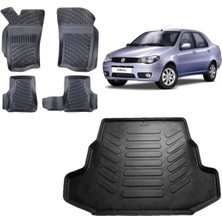 Team Car Fiat Albea 2002 Model 3D Bagaj Havuzu+3d Havuzlu Araca Özel Paspas Takımı