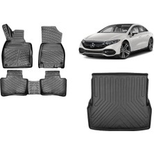 Team Car Mercedes Eqs Sedan 2023 Model Bagaj Havuzu+3d Havuzlu Araca Özel Paspas Takımı