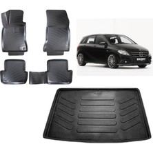 Team Car Mercedes B Serisi W246 2011 Model 3D Bagaj Havuzu+3d Havuzlu Araca Özel Paspas Takımı