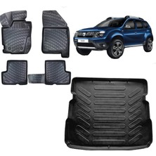 Team Car Dacia Duster 4WD 2019 Model 3D Bagaj Havuzu+3d Havuzlu Araca Özel Paspas Takımı