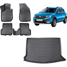 Team Car Dacia Sandero 2010 Model 3D Bagaj Havuzu+3d Havuzlu Araca Özel Paspas Takımı