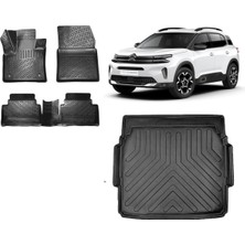 Team Car Citroen C5 Aircross 2023 Model Üst Kademe 3D Bagaj Havuzu+3d Havuzlu Araca Özel Paspas Takımı