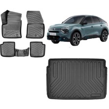 Team Car Citroen C4 Elektrikli Üst 2021 Model 3D Bagaj Havuzu+3d Havuzlu Araca Özel Paspas Takımı