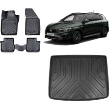 Team Car Fiat Egea Cross 2021 Model 3D Tamir Kitli Bagaj Havuzu+3d Havuzlu Araca Özel Paspas Takımı