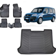 Team Car Fiat Doblo 2005 Model 3D Bagaj Havuzu+3d Havuzlu Araca Özel Paspas Takımı