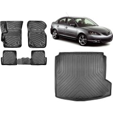 Team Car Mazda 3 2008 Model 3D Bagaj Havuzu+3d Havuzlu Araca Özel Paspas Takımı