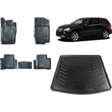 Team Car Mercedes ml Serisi 2006 Model 3D Bagaj Havuzu+3d Havuzlu Araca Özel Paspas Takımı