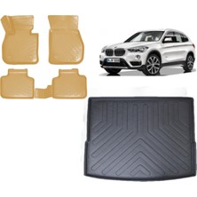 Team Car Bmw X1 2022 Model 3D Bagaj Havuzu+3d Araca Özel Bej Havuzlu Paspas Takımı