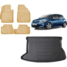 Team Car Toyota Auris 2009 Model 3D Bagaj Havuzu+3d Araca Özel Bej Havuzlu Paspas Takımı