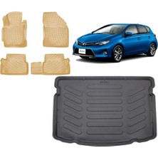 Team Car Toyota Auris 2013 Model 3D Bagaj Havuzu+3d Araca Özel Bej Havuzlu Paspas Takımı