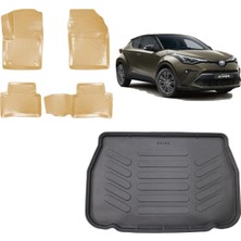 Team Car Toyota C-Hr 2019 Model 3D Bagaj Havuzu+3d Araca Özel Bej Havuzlu Paspas Takımı