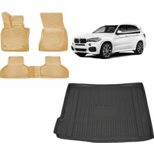 Team Car Bmw X5 2016 Model 3D Bagaj Havuzu+3d Araca Özel Bej Havuzlu Paspas Takımı