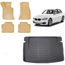 Team Car Bmw 3 Serisi F30 2017 Model 3D Bagaj Havuzu+3d Araca Özel Bej Havuzlu Paspas Takımı