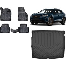 Team Car Cupra Formentor 2023 Model Üst Kademe 3D Bagaj Havuzu+3d Havuzlu Araca Özel Paspas Takımı