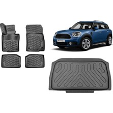 Team Car Mini Countryman 2010 Model 3D Bagaj Havuzu+3d Havuzlu Araca Özel Paspas Takımı
