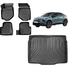 Team Car Citroen C4 2021 Model 3D Bagaj Havuzu+3d Havuzlu Araca Özel Paspas Takımı