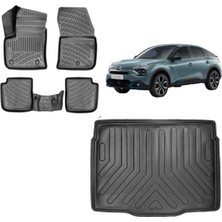 Team Car Citroen C4 Elektrikli Alt 2021 Model 3D Bagaj Havuzu+3d Havuzlu Araca Özel Paspas Takımı