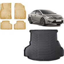 Team Car Toyota Avensis 2014 Model 3D Bagaj Havuzu+3d Araca Özel Bej Havuzlu Paspas Takımı
