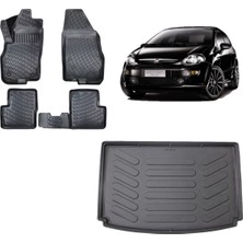 Team Car Fiat Punto Evo 2016 Model 3D Bagaj Havuzu+3d Havuzlu Araca Özel Paspas Takımı