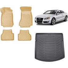 Team Car Audi A5 2014 Model 3D Bagaj Havuzu+3d Araca Özel Bej Havuzlu Paspas Takımı