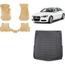 Team Car Audi A6 C7 2011 Model 3D Bagaj Havuzu+3d Araca Özel Bej Havuzlu Paspas Takımı