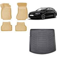 Team Car Audi A4 B9 Stw 2019 Model 3D Bagaj Havuzu+3d Araca Özel Bej Havuzlu Paspas Takımı