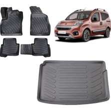 Team Car Fiat Fiorino 2018 Model Halı Zemin 3D Bagaj Havuzu+3d Havuzlu Araca Özel Paspas Takımı