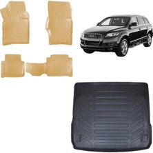 Team Car Audi Q7 2015 Model 3D Bagaj Havuzu+3d Araca Özel Bej Havuzlu Paspas Takımı
