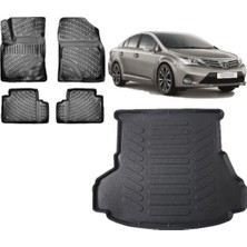 Team Car Toyota Avensis 2013 Model 3D Bagaj Havuzu+3d Havuzlu Araca Özel Paspas Takımı