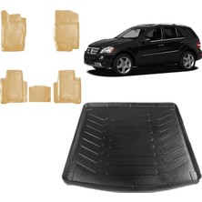 Team Car Mercedes ml Serisi 2009 Model 3D Bagaj Havuzu+3d Araca Özel Bej Havuzlu Paspas Takımı