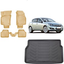Team Car Opel Astra H Hatcback 2008 Model 3D Bagaj Havuzu+3d Araca Özel Bej Havuzlu Paspas Takımı