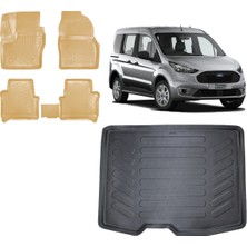 Team Car Connect 2015 Model 3D Bagaj Havuzu+3d Araca Özel Bej Havuzlu Paspas Takımı