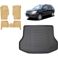 Team Car Kia Sorento 2005 Model 3D Bagaj Havuzu+3d Araca Özel Bej Havuzlu Paspas Takımı