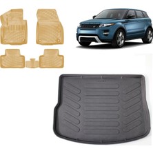 Team Car Range Rover Evoque 2019 Model Bagaj Havuzu+3d Araca Özel Bej Havuzlu Paspas Takımı