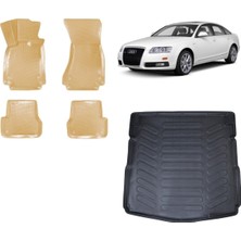 Team Car Audi A6 C6 2009 Model 3D Bagaj Havuzu+3d Araca Özel Bej Havuzlu Paspas Takımı