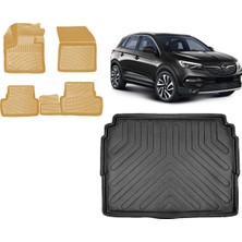 Team Car Opel Grandland 2018 Model Alt Bagaj 3D Bagaj Havuzu+3d Araca Özel Bej Havuzlu Paspas Takımı