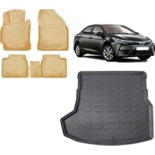 Team Car Toyota Corolla Sedan 2016 Model 3D Bagaj Havuzu+3d Araca Özel Bej Havuzlu Paspas Takımı