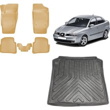 Team Car Seat Cordoba 2006 Model 3D Bagaj Havuzu+3d Araca Özel Bej Havuzlu Paspas Takımı
